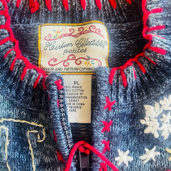 Women Christmas Cardigan Heirloom Collections petite large - Picture 7 of 13